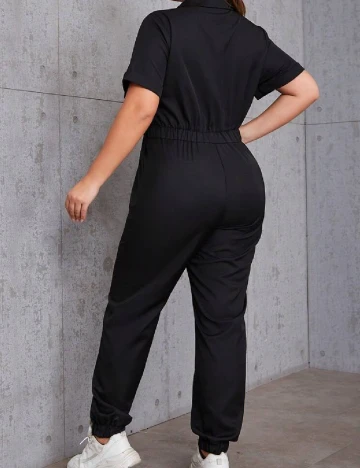 Salopeta Eilly Bazar Plus Size, negru