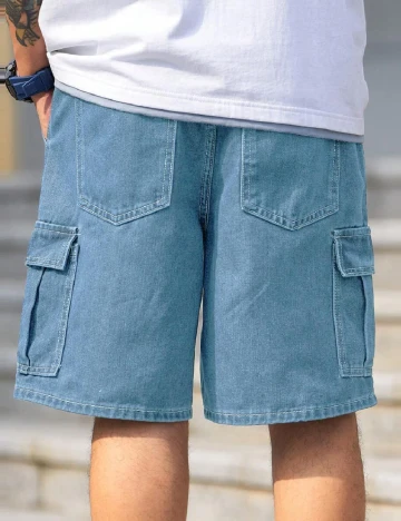 Pantaloni scurti SHEIN, albastru