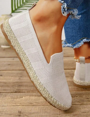 Espadrile SHEIN, ecru Alb