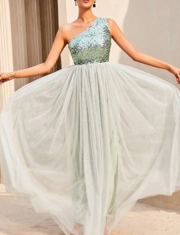 Rochie lunga Love&Lemonade, verde