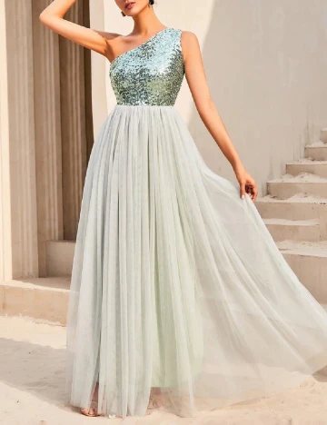 Rochie lunga Love&Lemonade, verde