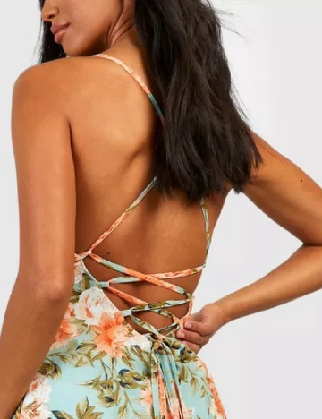 Rochie lunga Boohoo, floral print