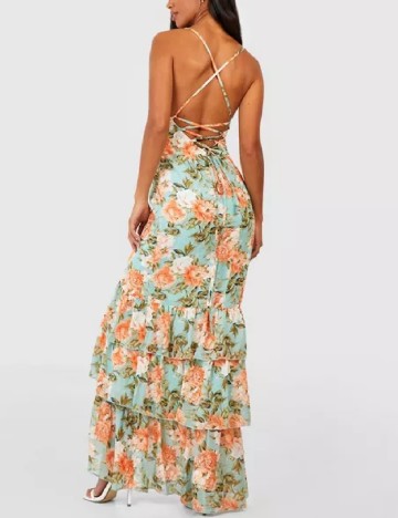 Rochie lunga Boohoo, floral print