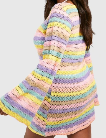 Rochie de plaja Boohoo Plus Size, mix culori