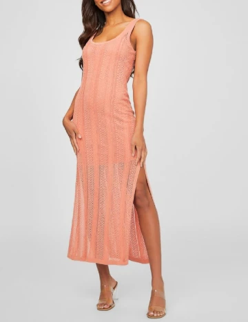 Rochie lunga Guess, portocaliu