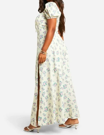 Rochie lunga Boohoo Plus Size, floral print