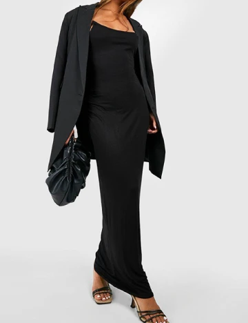 Rochie lunga Boohoo, negru