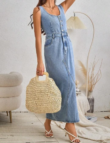 Rochie lunga SHEIN, albastru Albastru
