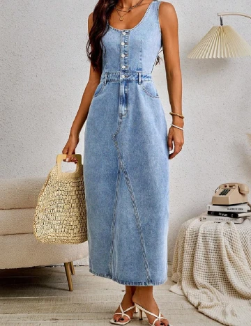 Rochie lunga SHEIN, albastru Albastru