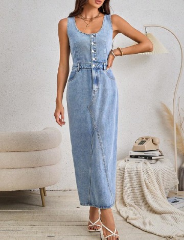 Rochie lunga SHEIN, albastru