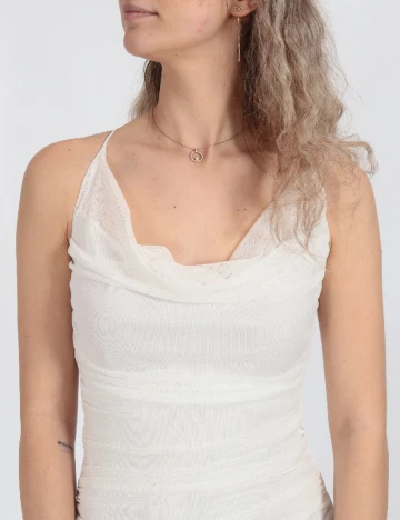 Rochie medie Boohoo, alb