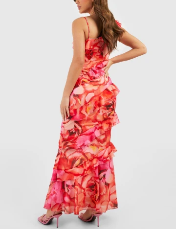 Rochie lunga Boohoo, mix culori
