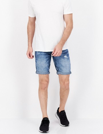 
						Pantaloni scurti Guess, albastru