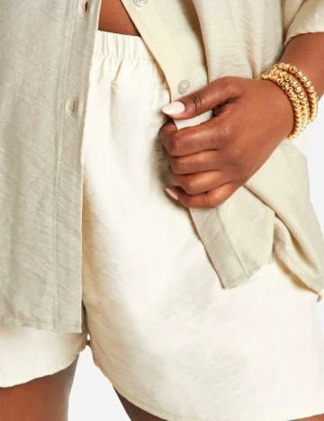Camasa Boohoo Plus Size, bej