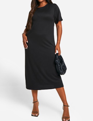 Rochie medie Boohoo Plus Size, negru