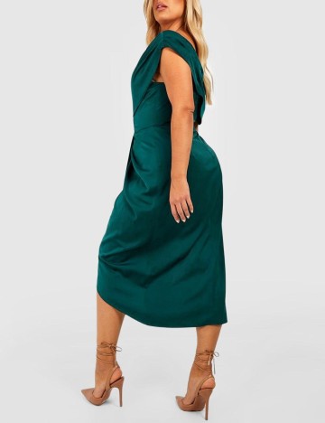 Rochie medie Boohoo Plus Size, verde