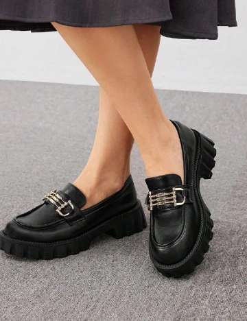 Mocasini SHEIN, negru Negru