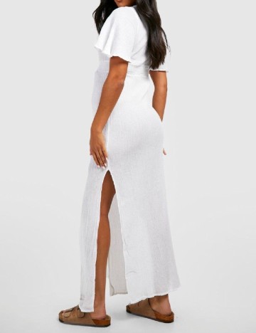 Rochie lunga Boohoo maternity, alb