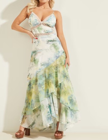 Rochie lunga Guess, verde