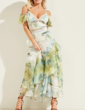 Rochie lunga Guess, verde