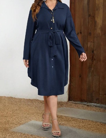 
						Rochie medie Emery Rose Curve, bleumarin