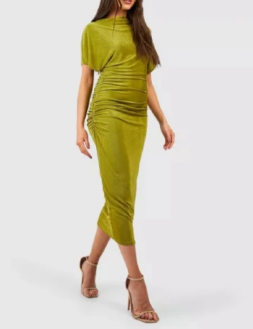 Rochie medie Boohoo, verde