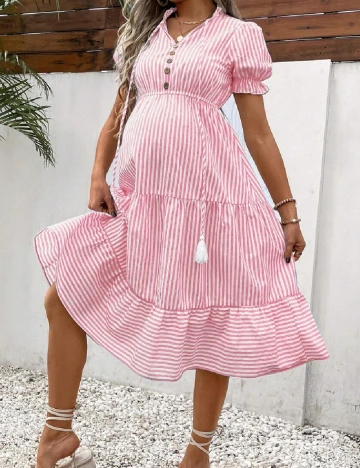 Rochie medie SHEIN Maternity, roz Roz