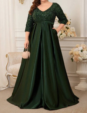 
						Rochie lunga XUIBOL, verde