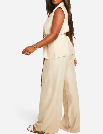 Compleu Boohoo Plus Size, crem