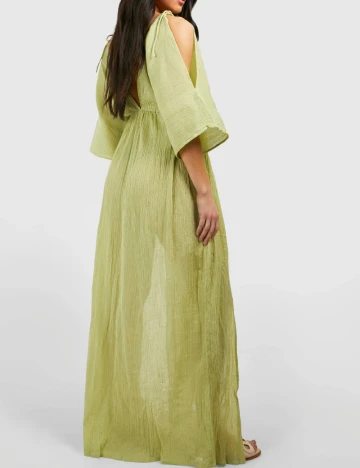 Rochie lunga Boohoo maternity, verde Verde