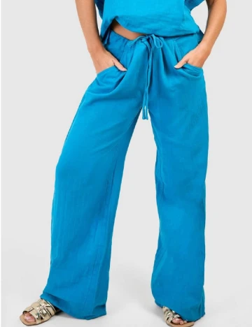 Pantaloni de plaja Boohoo, albastru Albastru