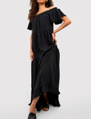 Rochie lunga Boohoo, negru