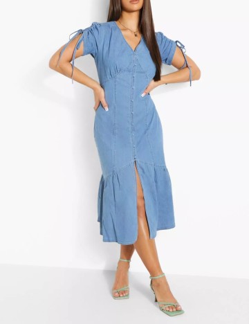 Rochie medie Boohoo, albastru