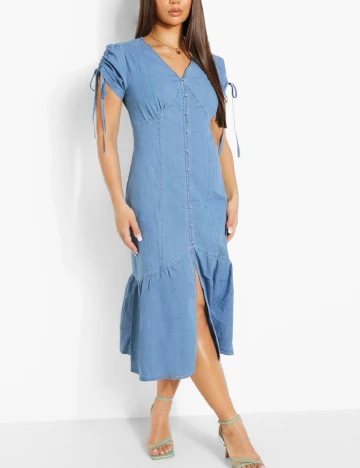 Rochie medie Boohoo, albastru