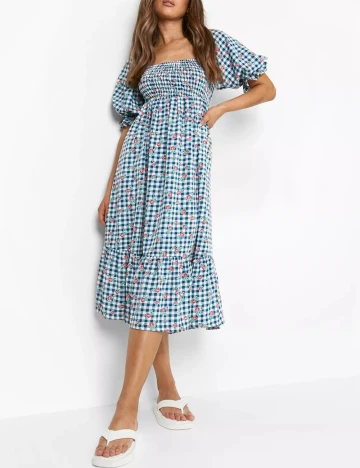 Rochie medie Boohoo, albastru