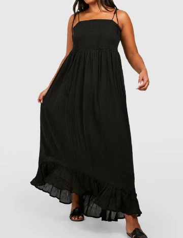 Rochie lunga Boohoo Plus Size, negru