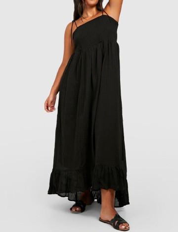 Rochie lunga Boohoo Plus Size, negru