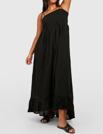 Rochie lunga Boohoo Plus Size, negru