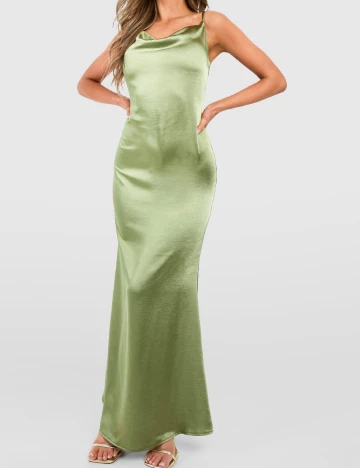 Rochie lunga Boohoo, verde