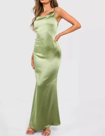 Rochie lunga Boohoo, verde