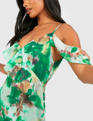 Rochie lunga Boohoo, verde