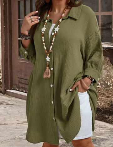 Camasa Emery Rose Curve, kaki