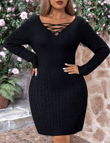 Rochie scurta SHEIN CURVE, negru