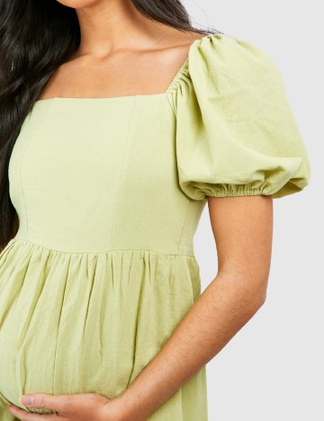 Rochie medie Boohoo maternity, verde