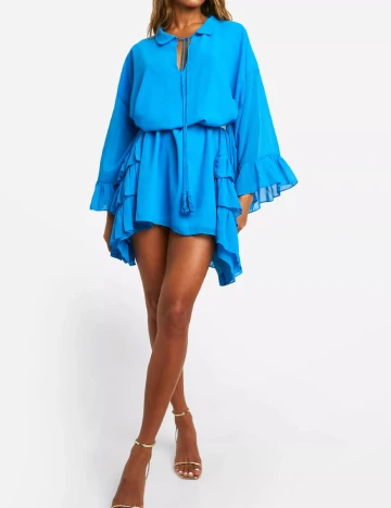 Rochie scurta Boohoo, albastru Albastru