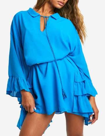 Rochie scurta Boohoo, albastru Albastru