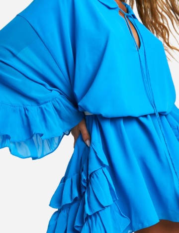 Rochie scurta Boohoo, albastru