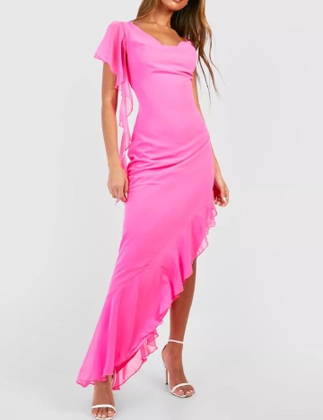Rochie lunga Boohoo, roz