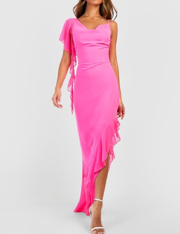 Rochie lunga Boohoo, roz