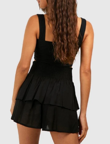 Fusta pantalon Boohoo, negru